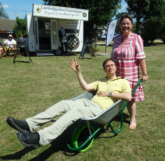 Wheelbarrow winner at Ely Freemasons Summer Fair