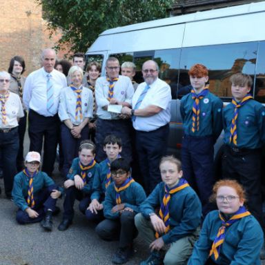 Wisbech Freemasons donation supports minibus for Scouts